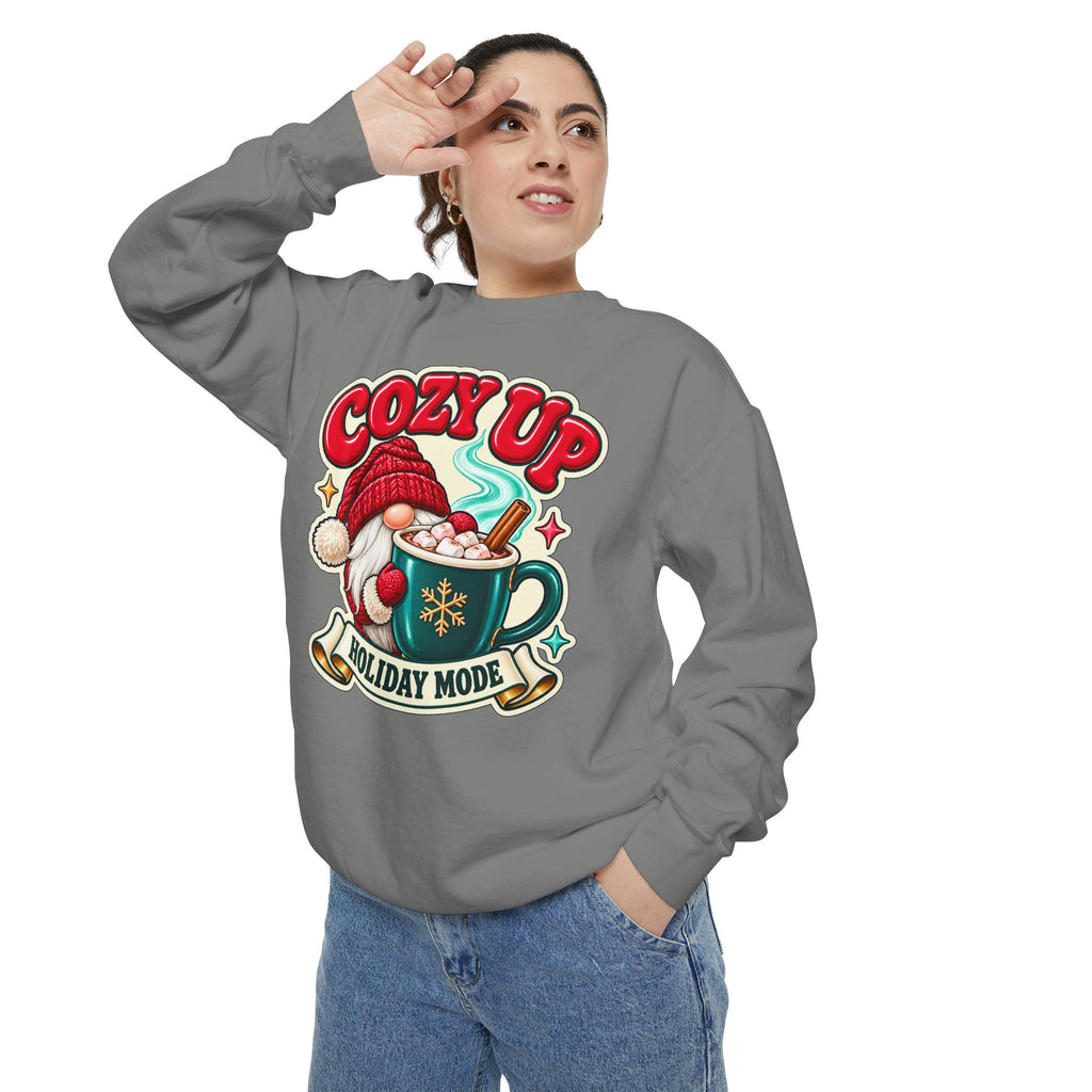 Cozy Up Christmas Mode Gnome Cocoa Sweatshirt