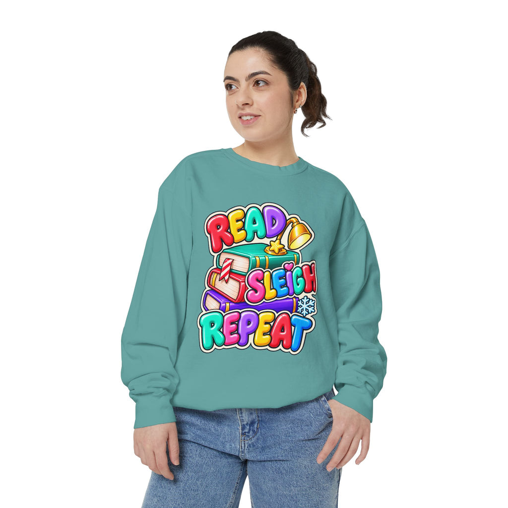 Read, Sleigh, Repeat Christmas Sweatshirt 📚🔔❄️