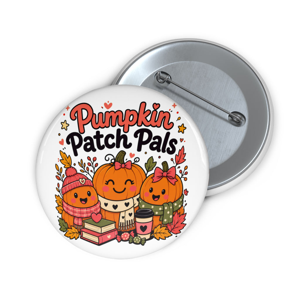 Pumpkin Patch Pals Fall Button Pin, Cute Pumpkin Halloween Badge