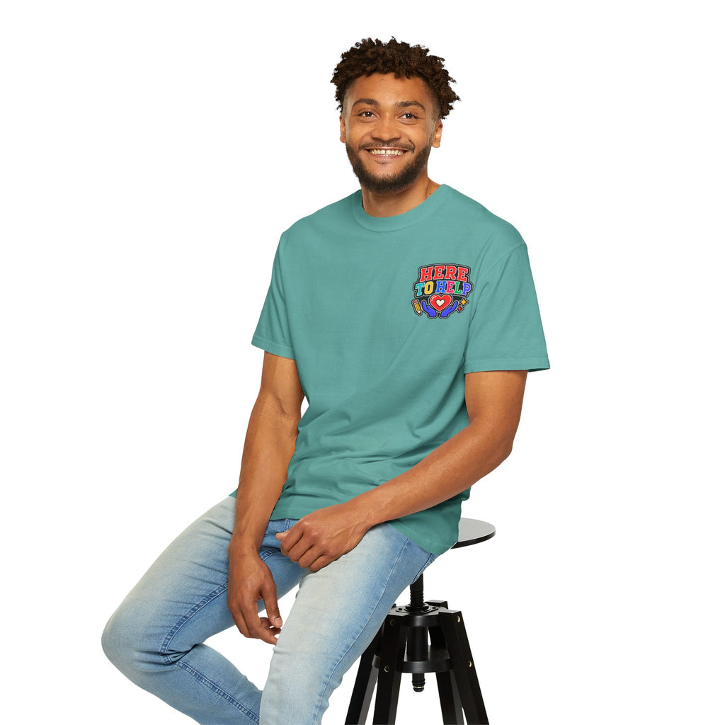 Here to Help School Support Staff Comfort Colors® Tee 🍎✏️