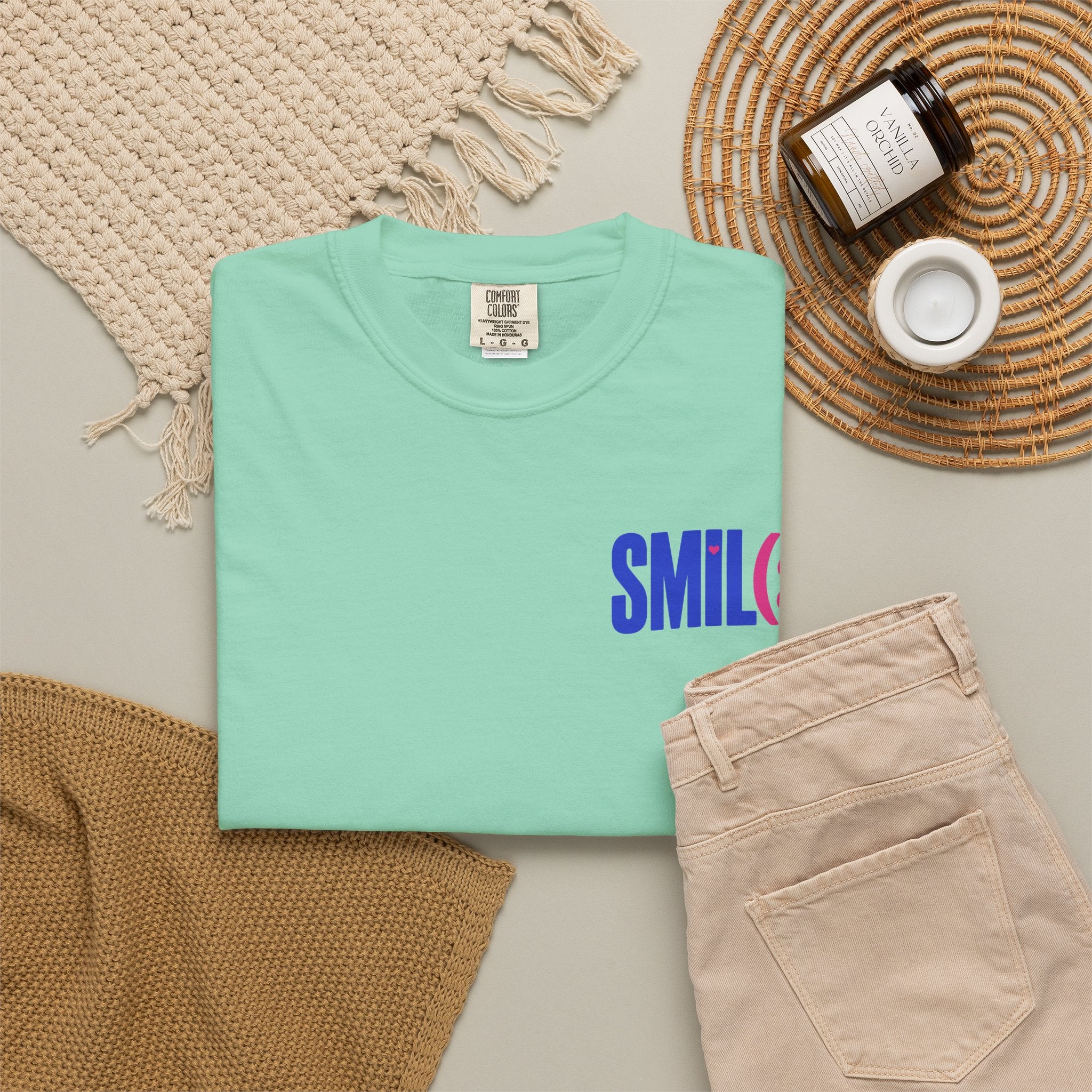SMIL(: It’s Free Garment-Dyed Graphic Tee