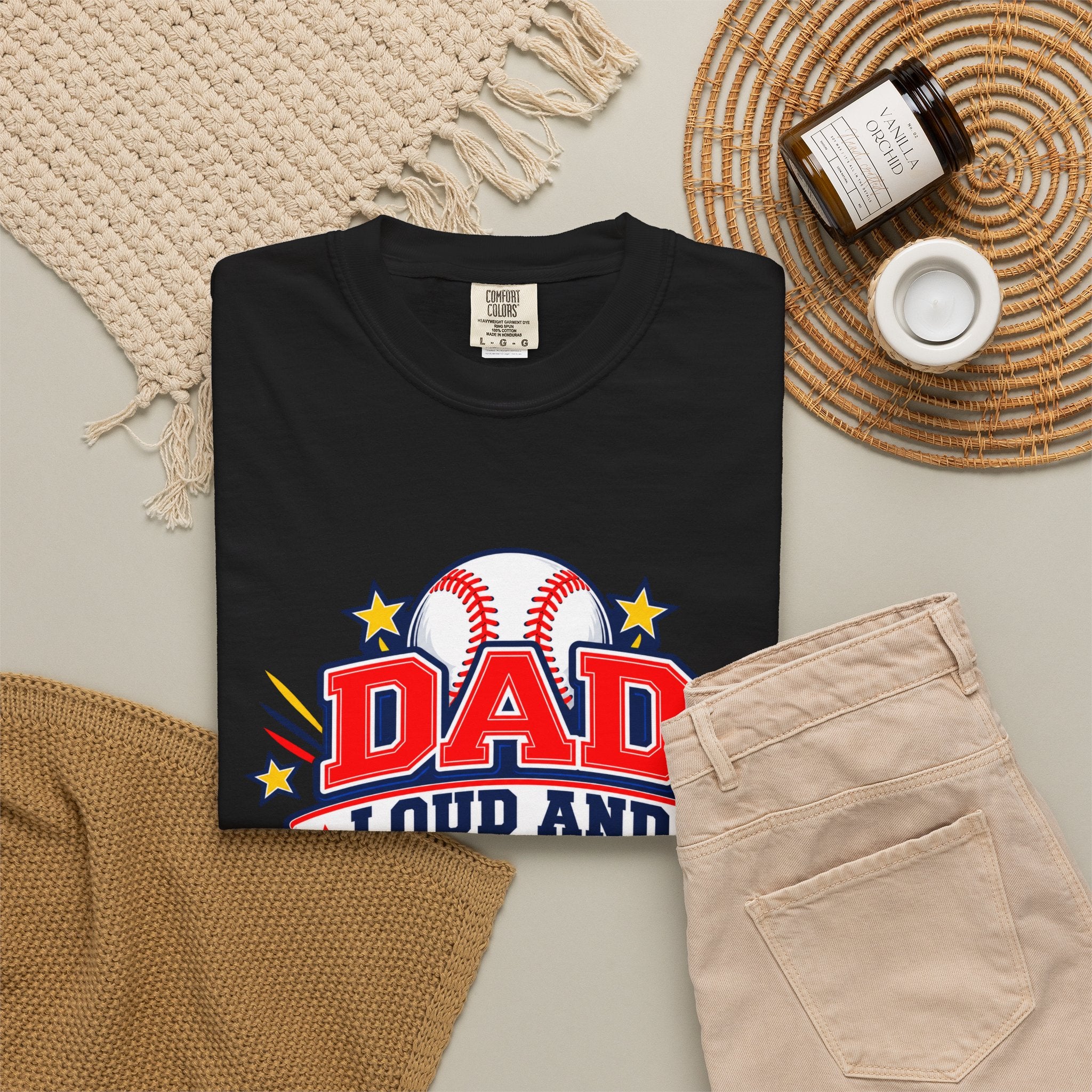 Baseball Dad Loud and Proud Comfort Colors® Tee ⚾️⭐