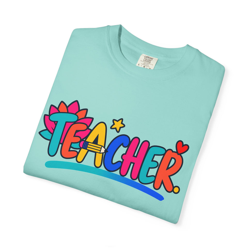 Colorful Teacher Comfort Colors® Heavyweight Tee 🍎✏️