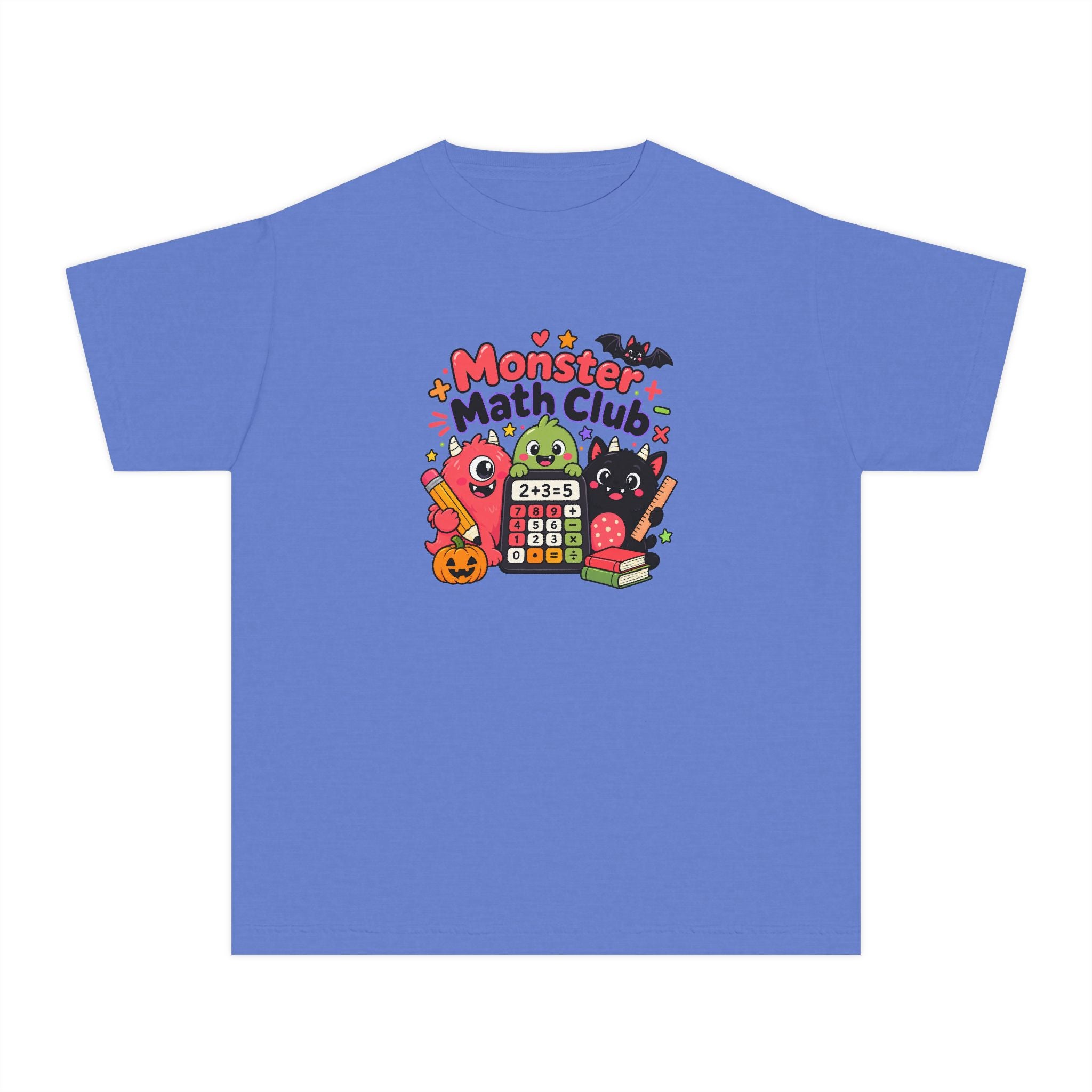 🎃 Monster Math Club Halloween Youth Retro Tee 🧮👻