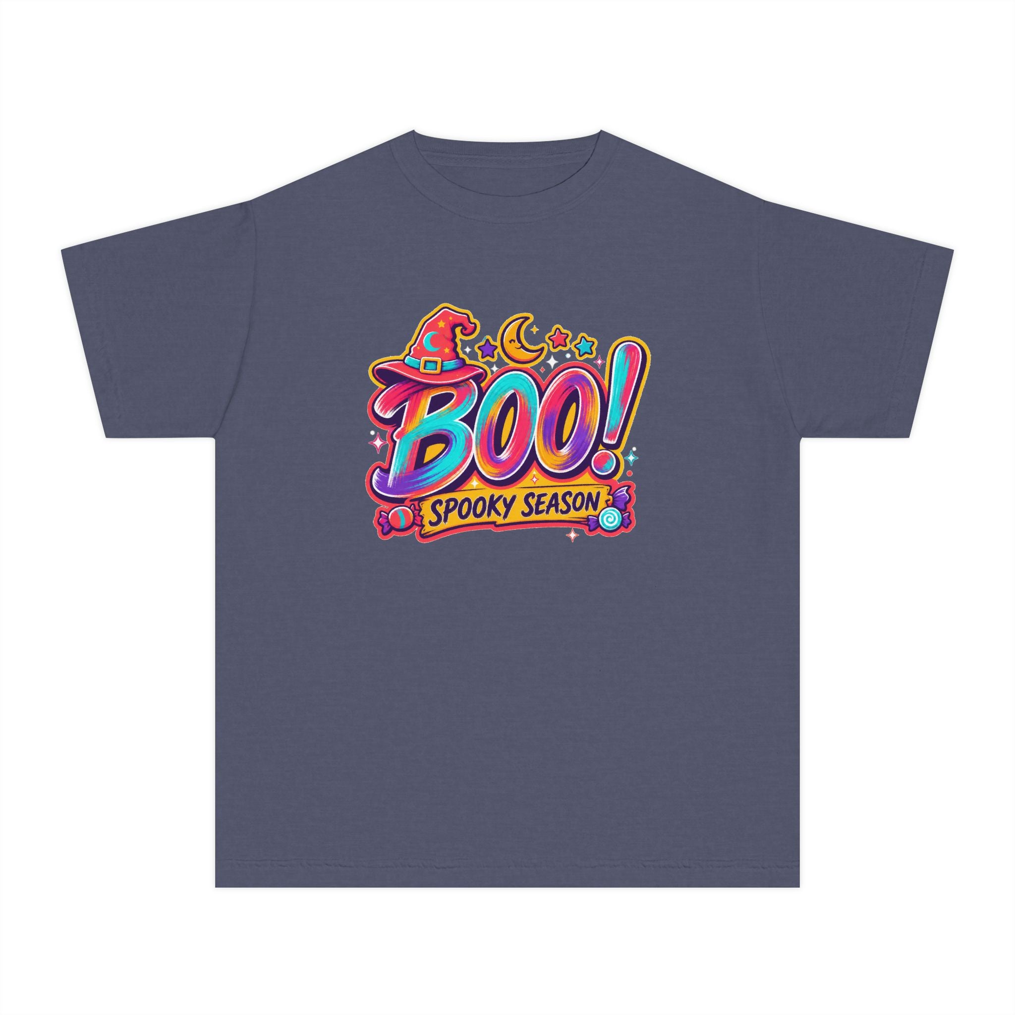 🎃 BOO! Spooky Season Youth Retro Tee ✨