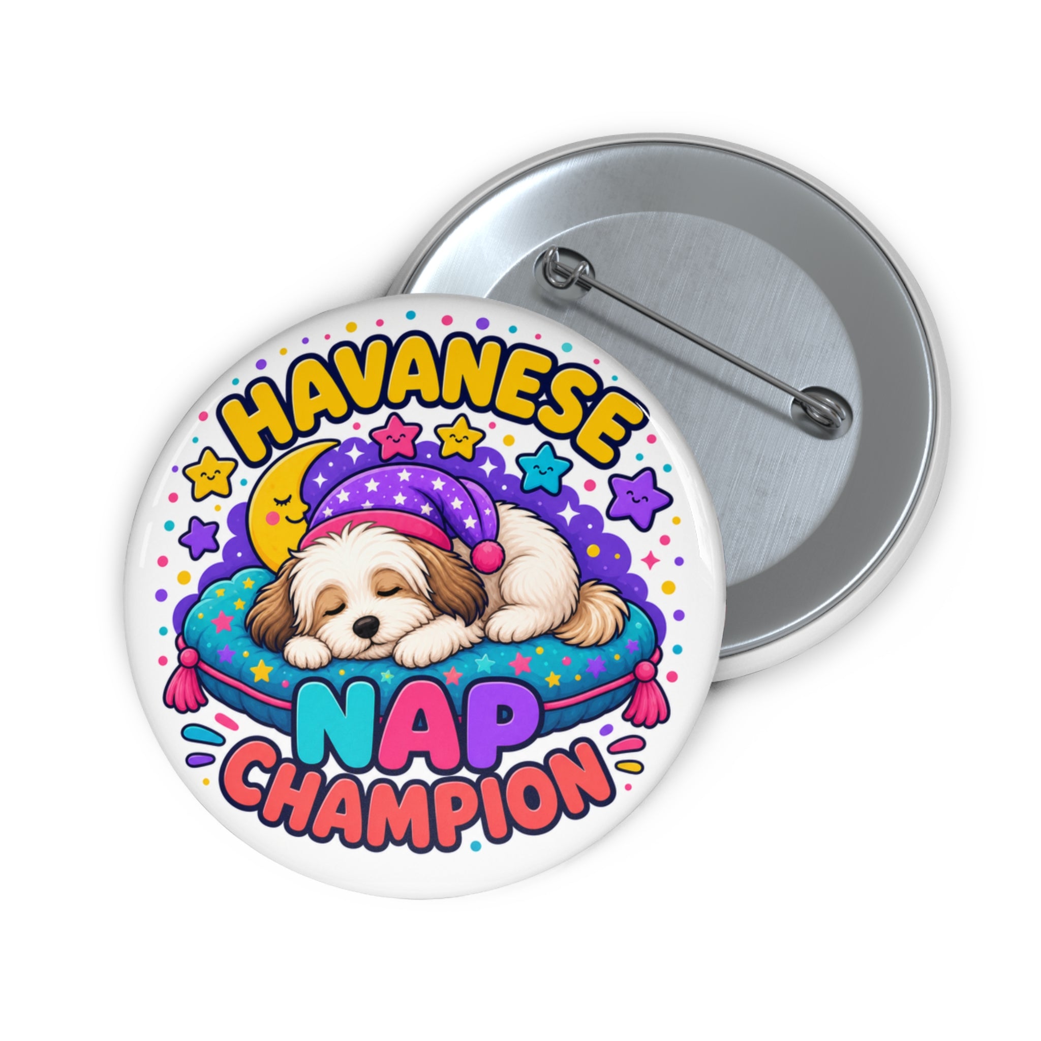 Havanese Nap Champion Pin – Cute Sleepy Dog Gift