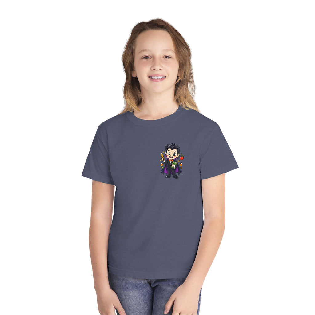 Vampire Trick-or-Treat Kids Tee — Cute Cartoon Vampire Halloween Shirt
