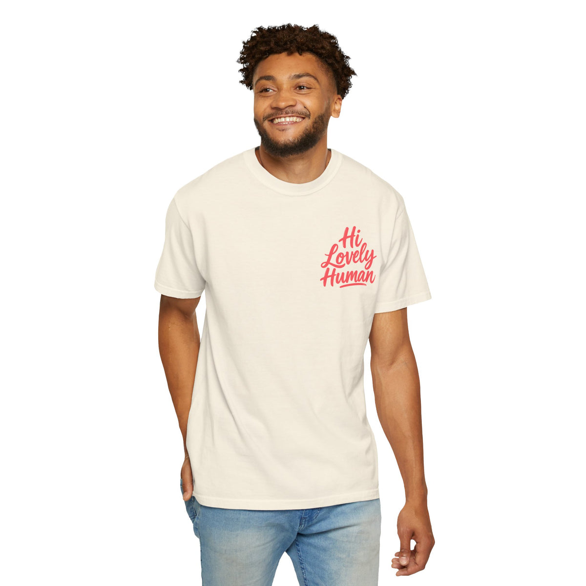 Hi Lovely Human Navy Garment-Dyed Comfort Colors® T-Shirt