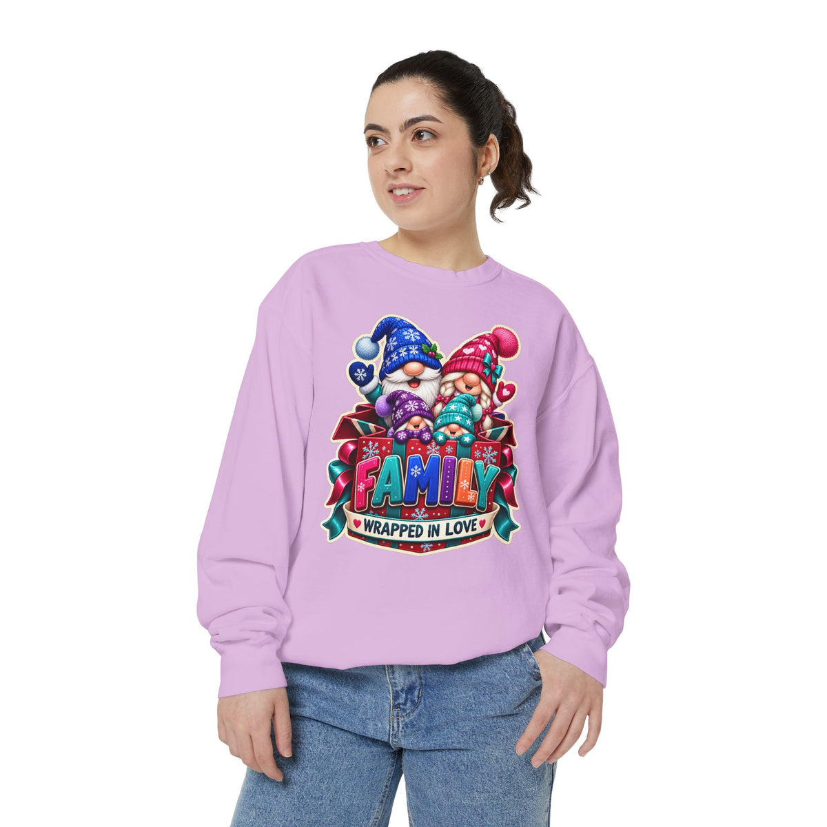 Family Wrapped in Gnome Love Christmas Sweatshirt
