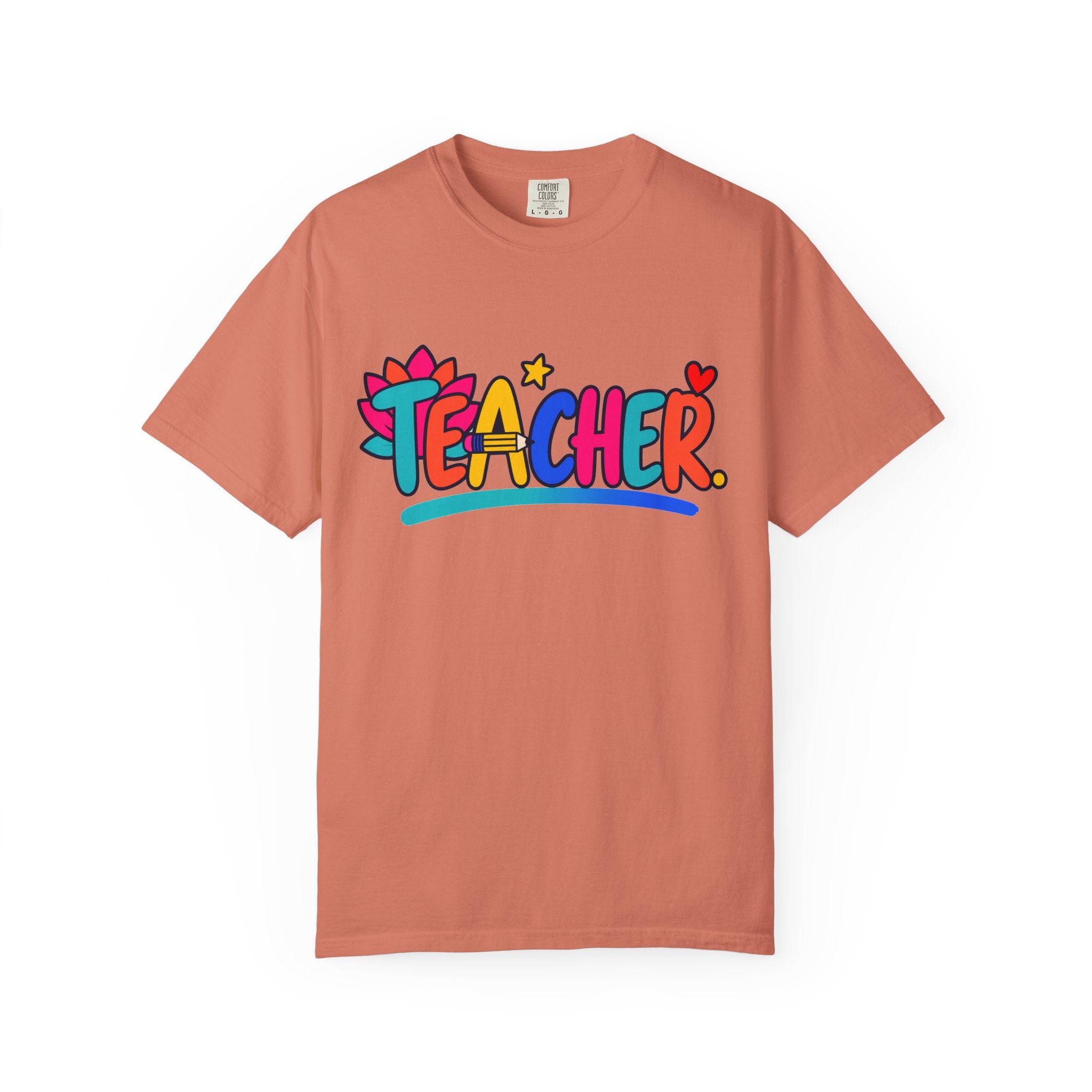 Colorful Teacher Comfort Colors® Heavyweight Tee 🍎✏️