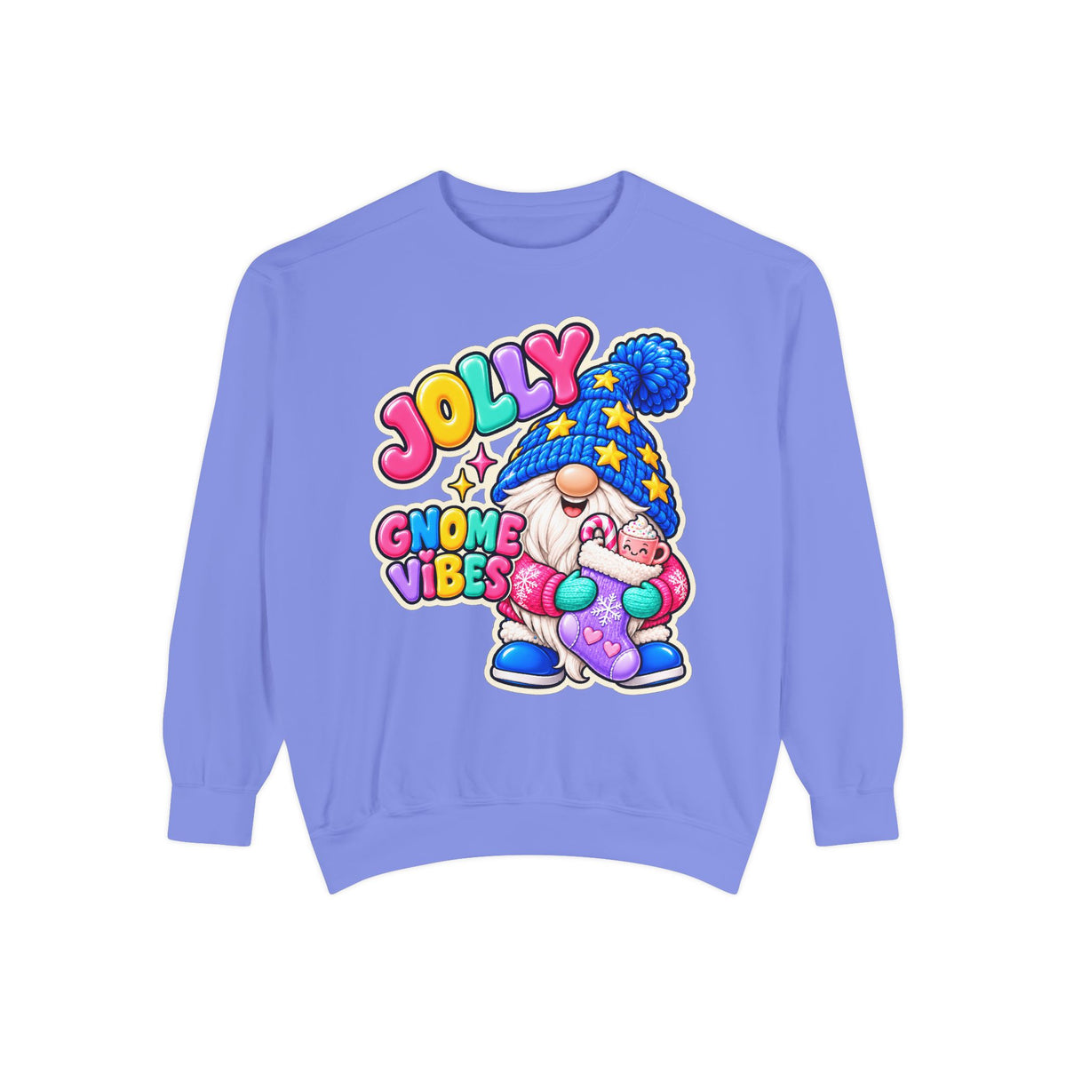 Jolly Gnome Vibes Christmas Sweatshirt