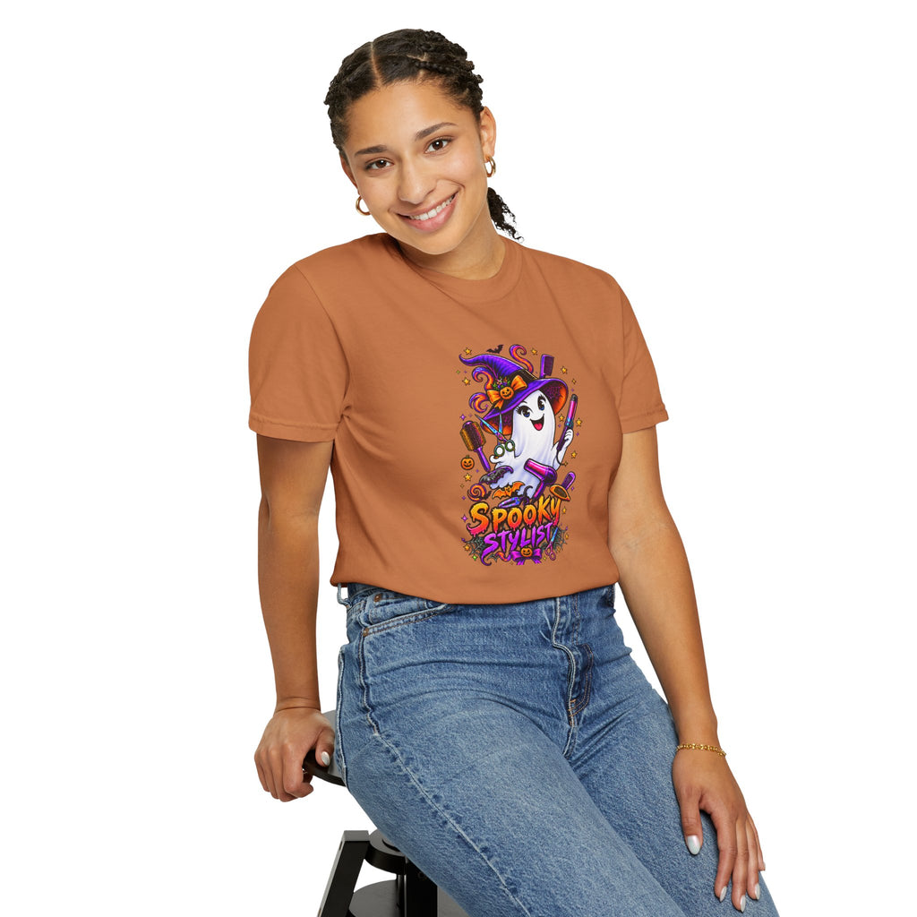 Spooky Stylist Halloween Tee – Adult Unisex Beauty Salon Party Shirt