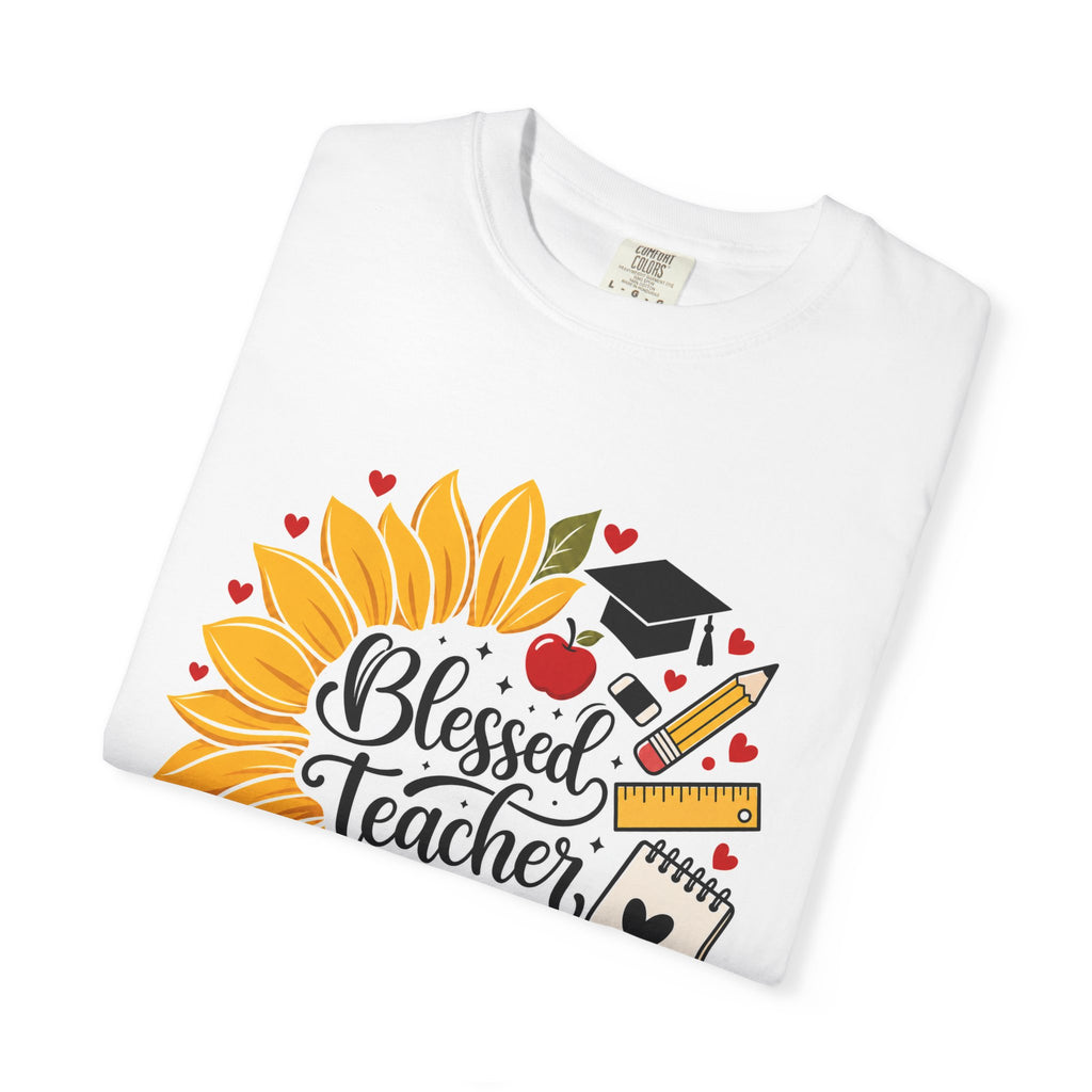 Blessed Teacher Heavyweight Tee 🌻📚✏️