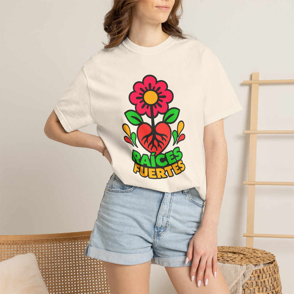 Raíces Fuertes Latino Heritage Heavyweight Tee 🌺❤️