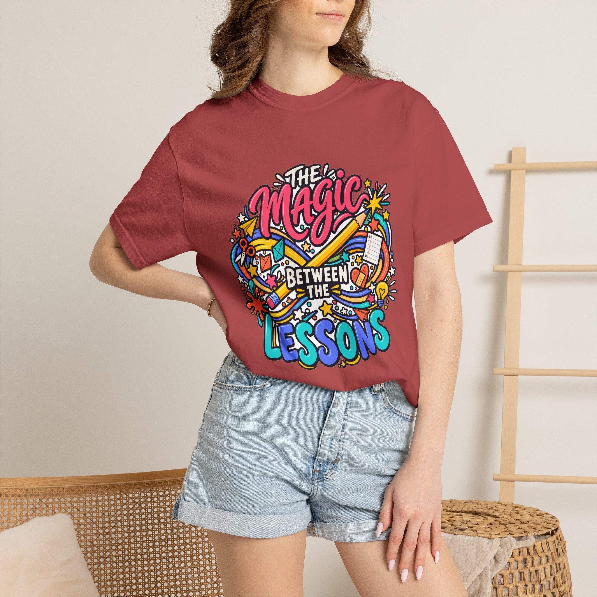 The Magic Between the Lessons Teacher Comfort Colors® Tee ✏️✨