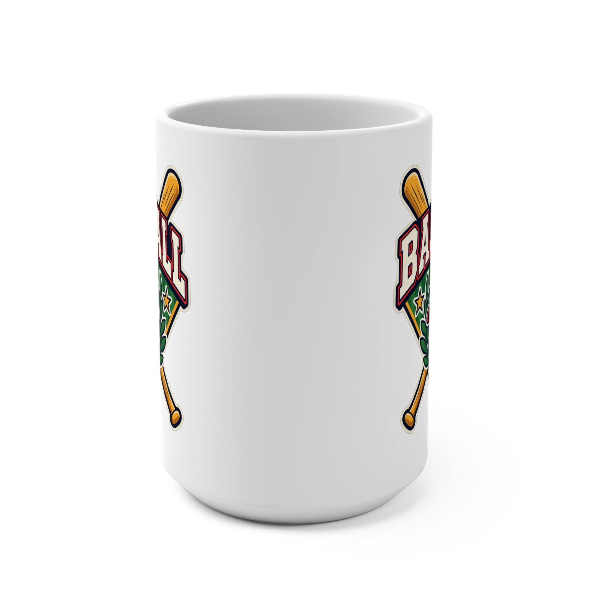 Baseball Heart and Cap Mug – Heart Ball & Crossed Bats Coffee Cup