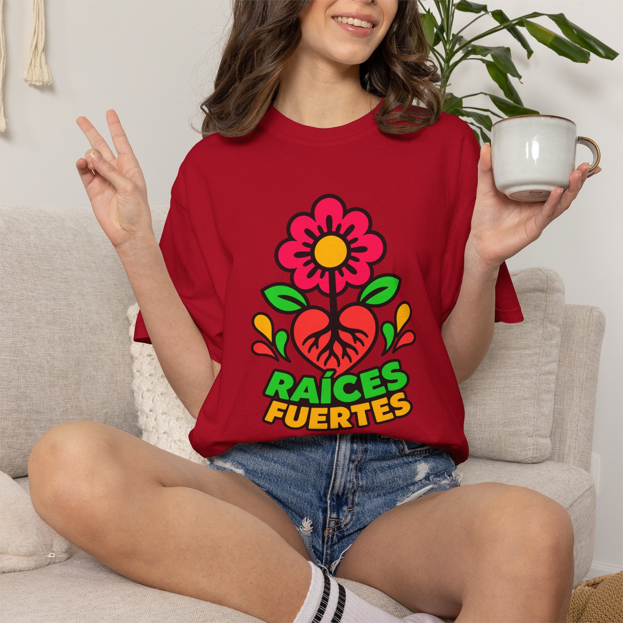 Raíces Fuertes Latino Heritage Heavyweight Tee 🌺❤️