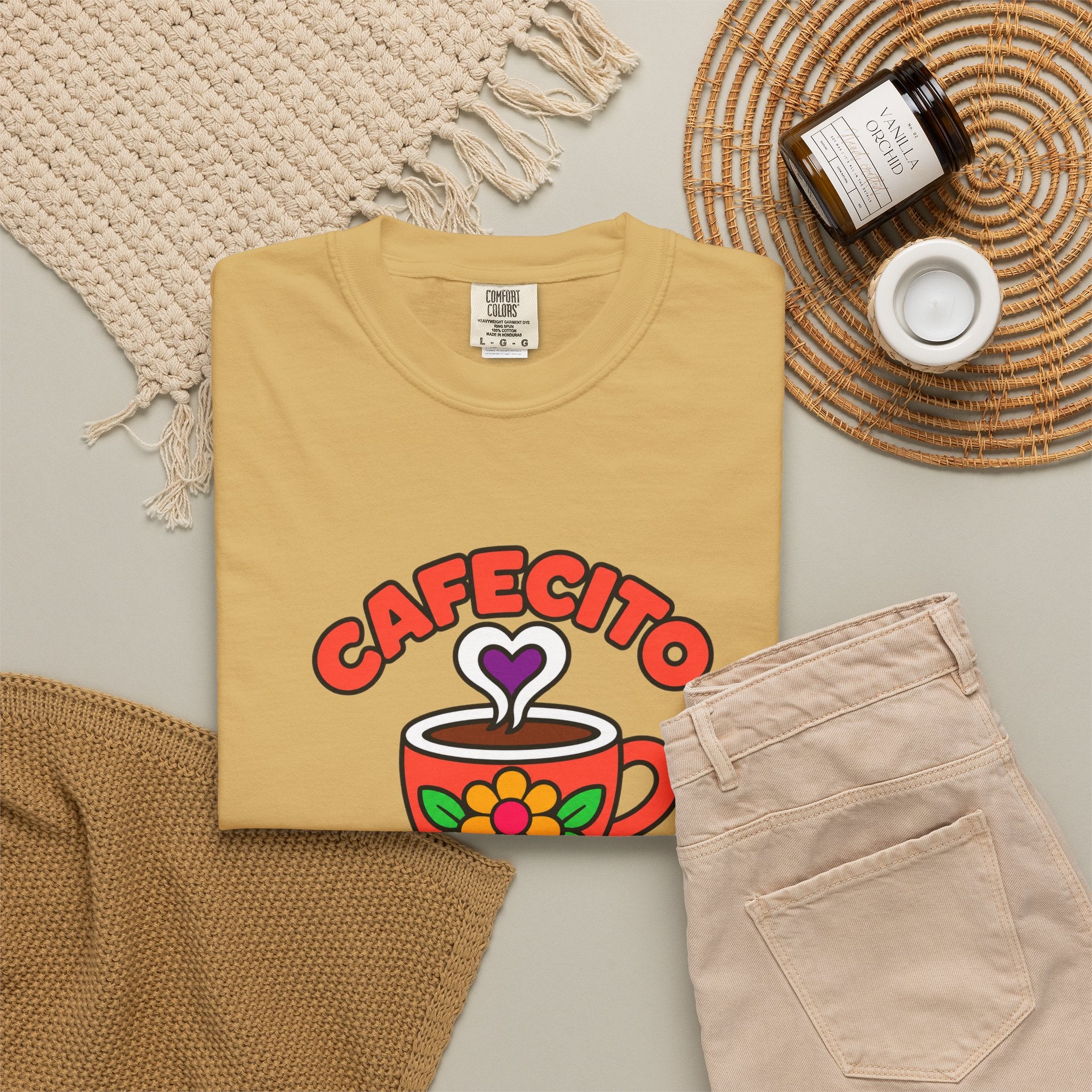 Cafecito Y Cultura Heavyweight Tee ☕🌼
