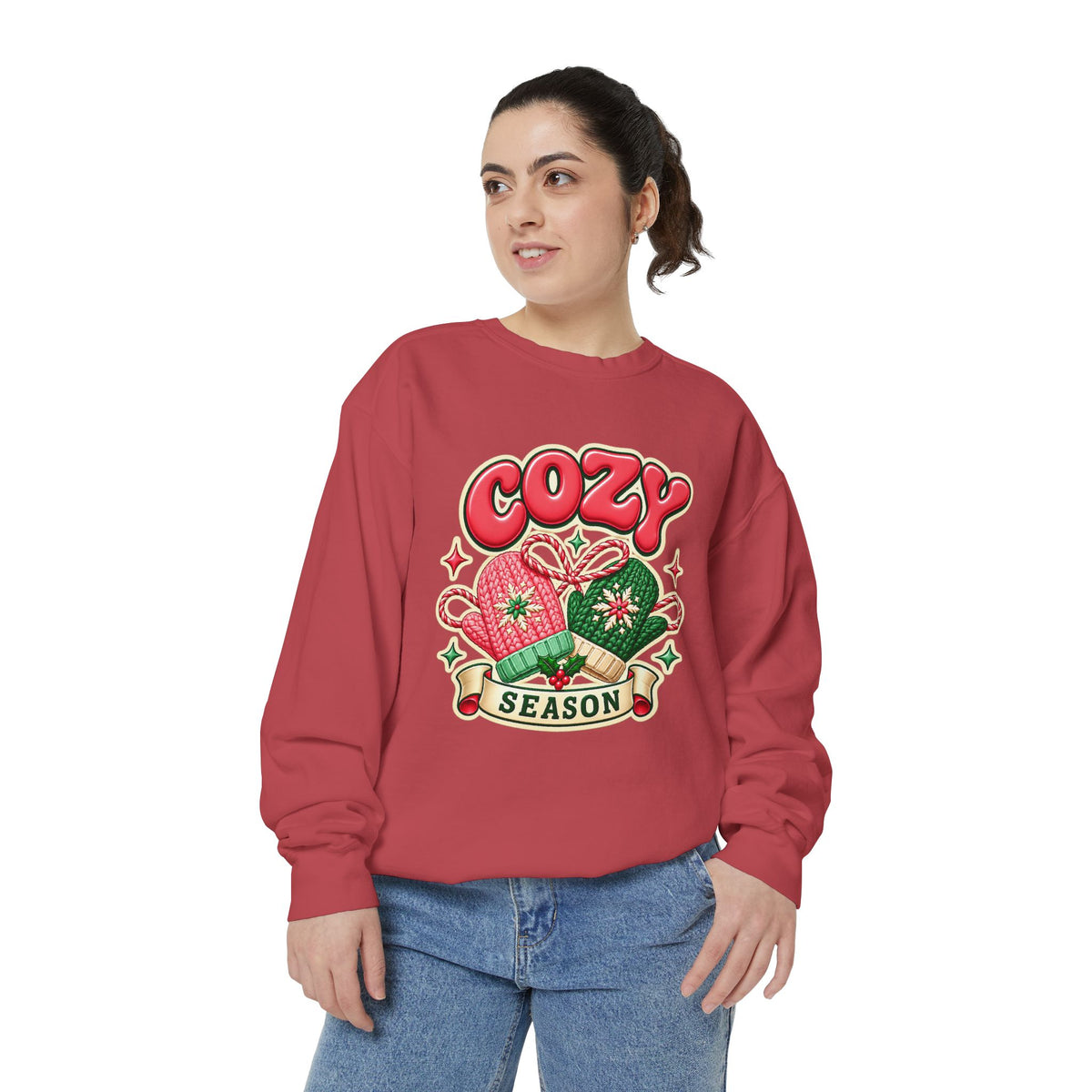 Cozy Season Christmas Sweatshirt 🧤🎄☕️