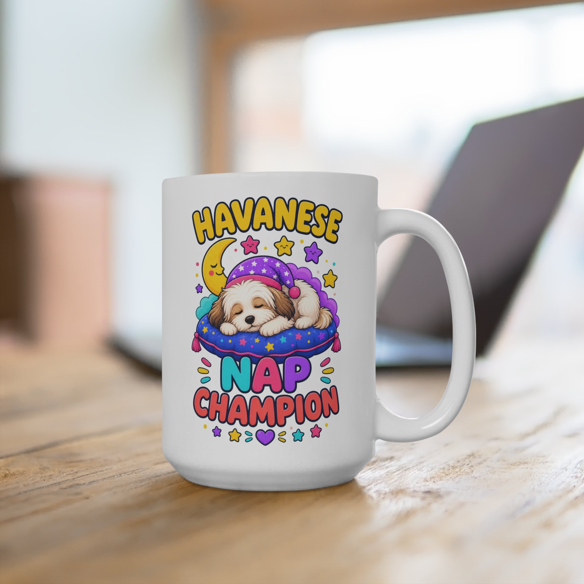 Havanese Nap Champion Mug - Cute Sleeping Dog Coffee Cup - Funny Havanese Owner and Dog Lover Gift