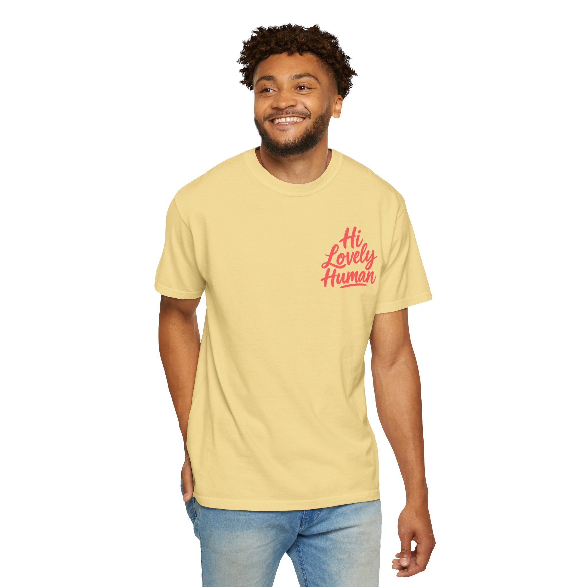 Hi Lovely Human Navy Garment-Dyed Comfort Colors® T-Shirt