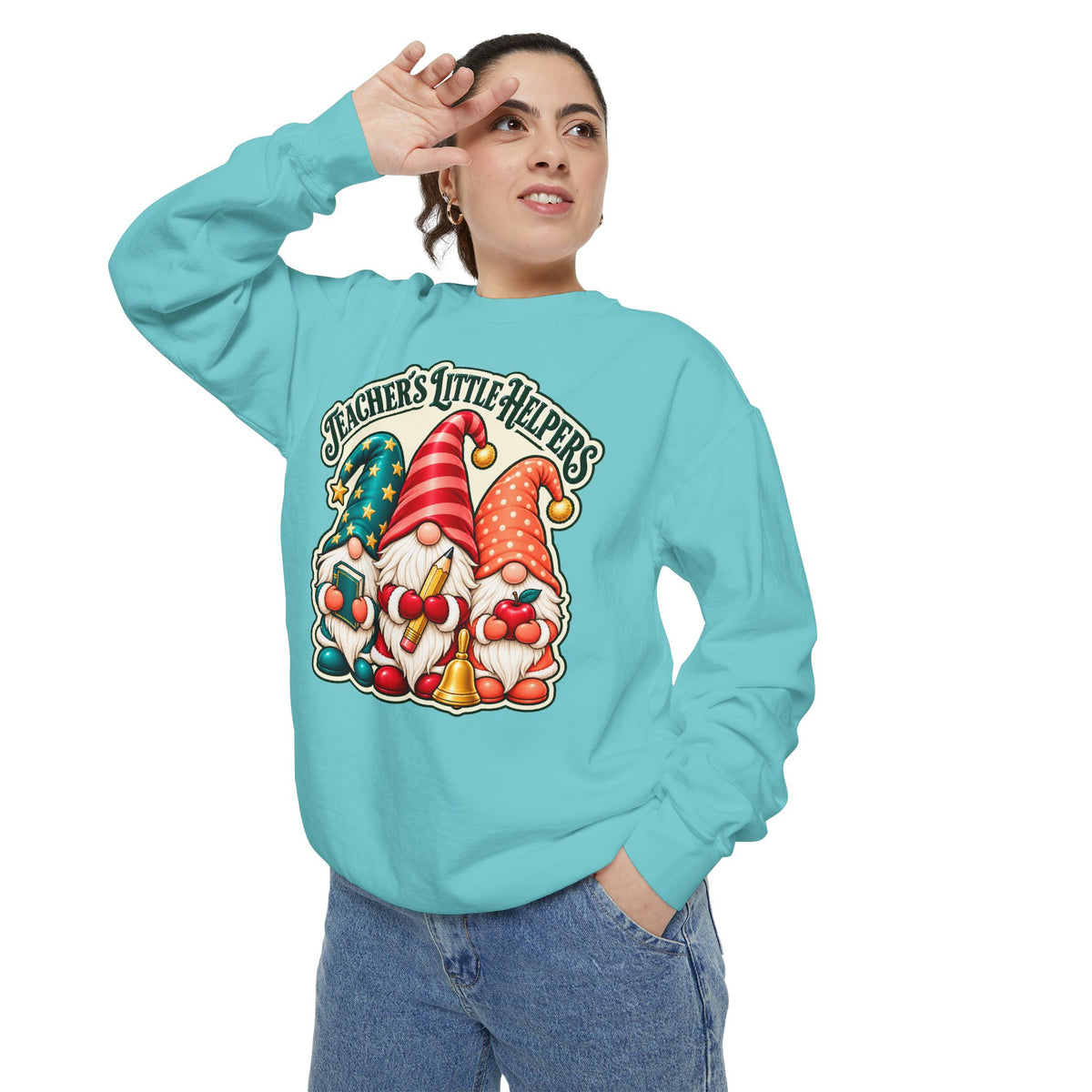 Teachers Little Helpers Gnome Christmas Sweatshirt