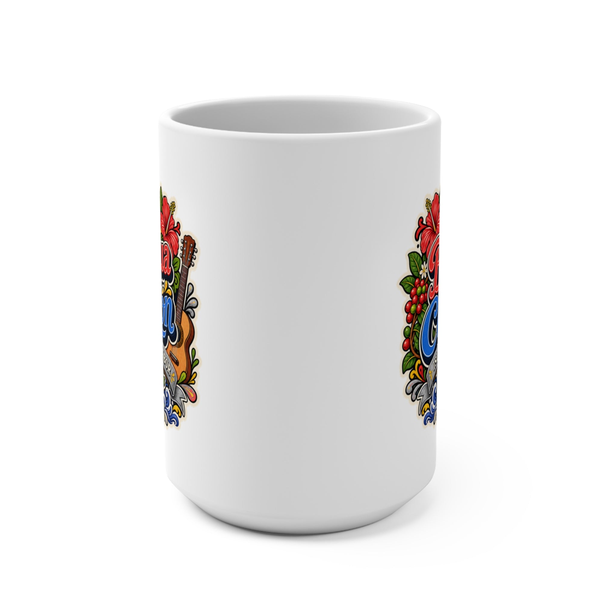 Boricua de Corazón Mug - Isla Ritmo y Sabor Coffee Cup - Puerto Rican Pride Gift for Boricuas, Families and Music Lovers