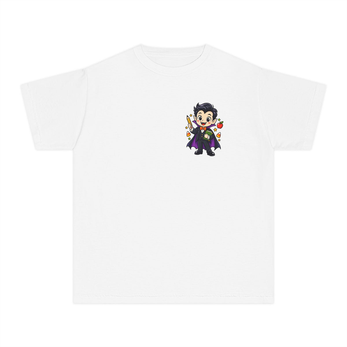 Vampire Trick-or-Treat Kids Tee — Cute Cartoon Vampire Halloween Shirt