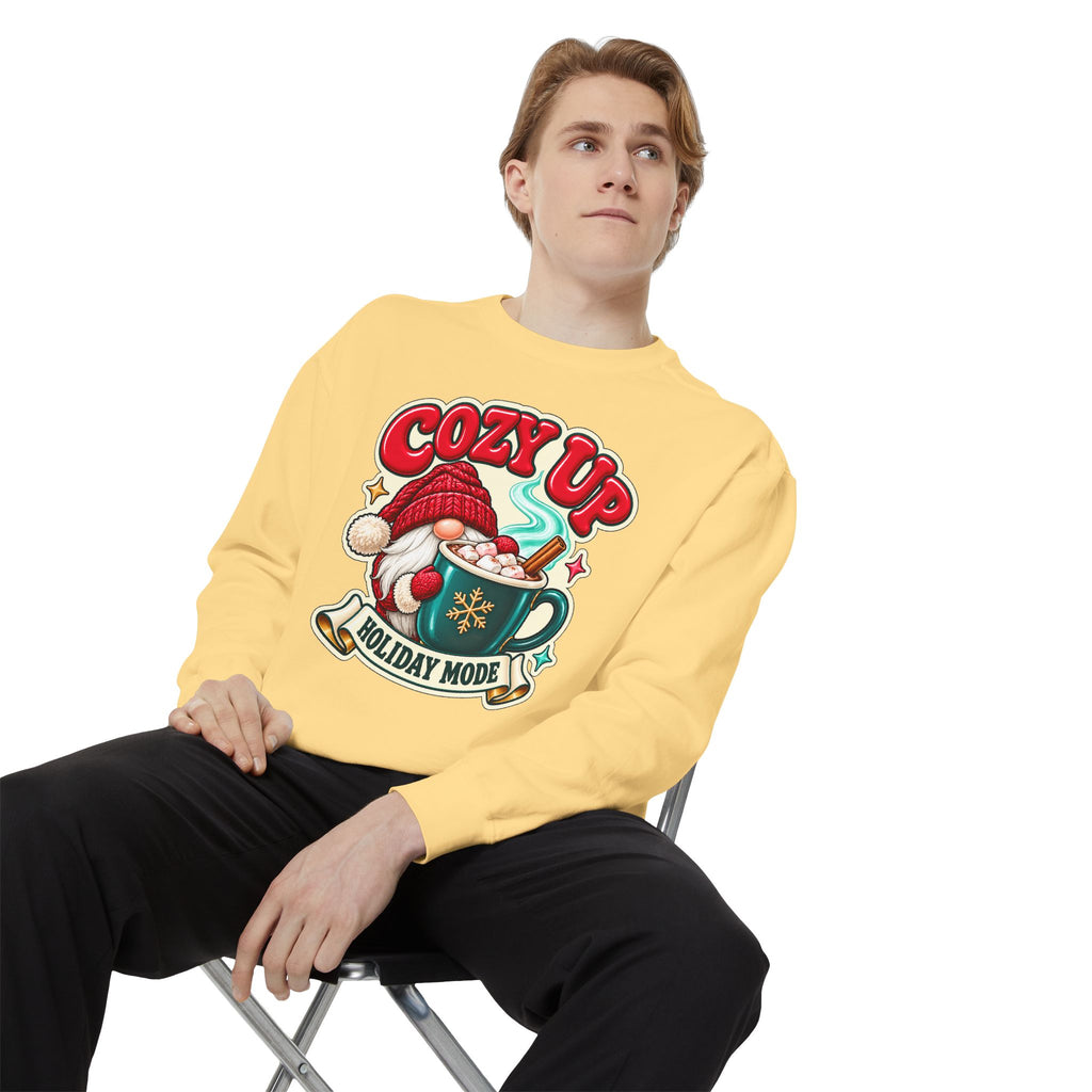 Cozy Up Christmas Mode Gnome Cocoa Sweatshirt