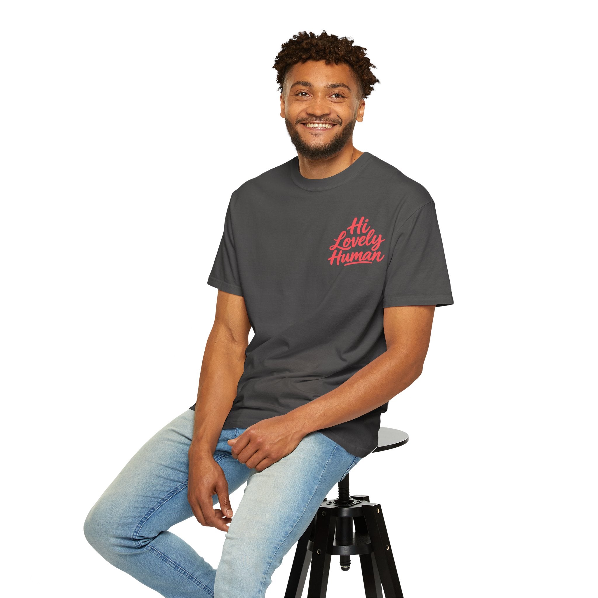 Hi Lovely Human Navy Garment-Dyed Comfort Colors® T-Shirt