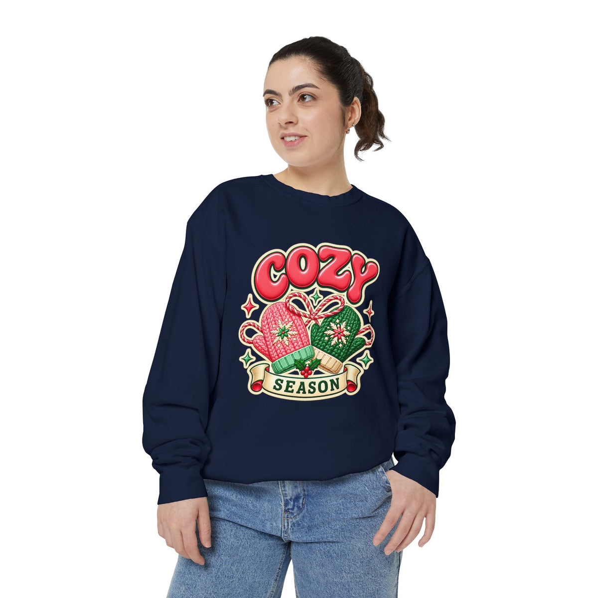 Cozy Season Christmas Sweatshirt 🧤🎄☕️