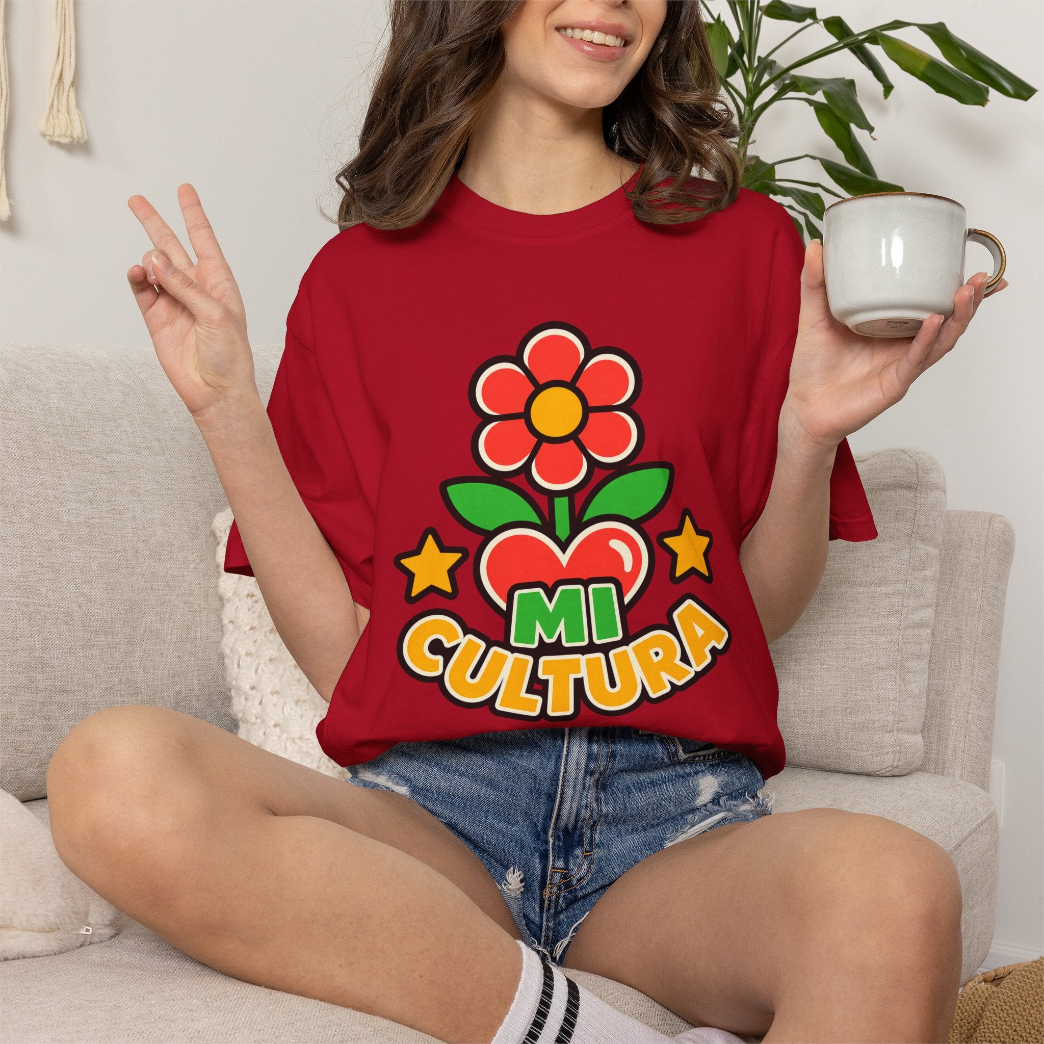 Mi Cultura Latino Heritage Heavyweight Tee 🌺❤️
