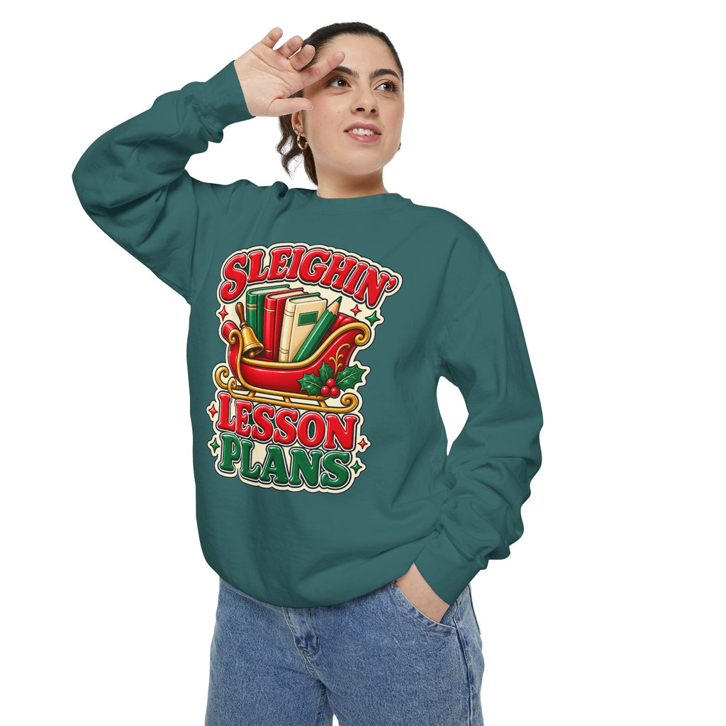 Sleighin’ Lesson Plans Christmas Teacher Sweatshirt