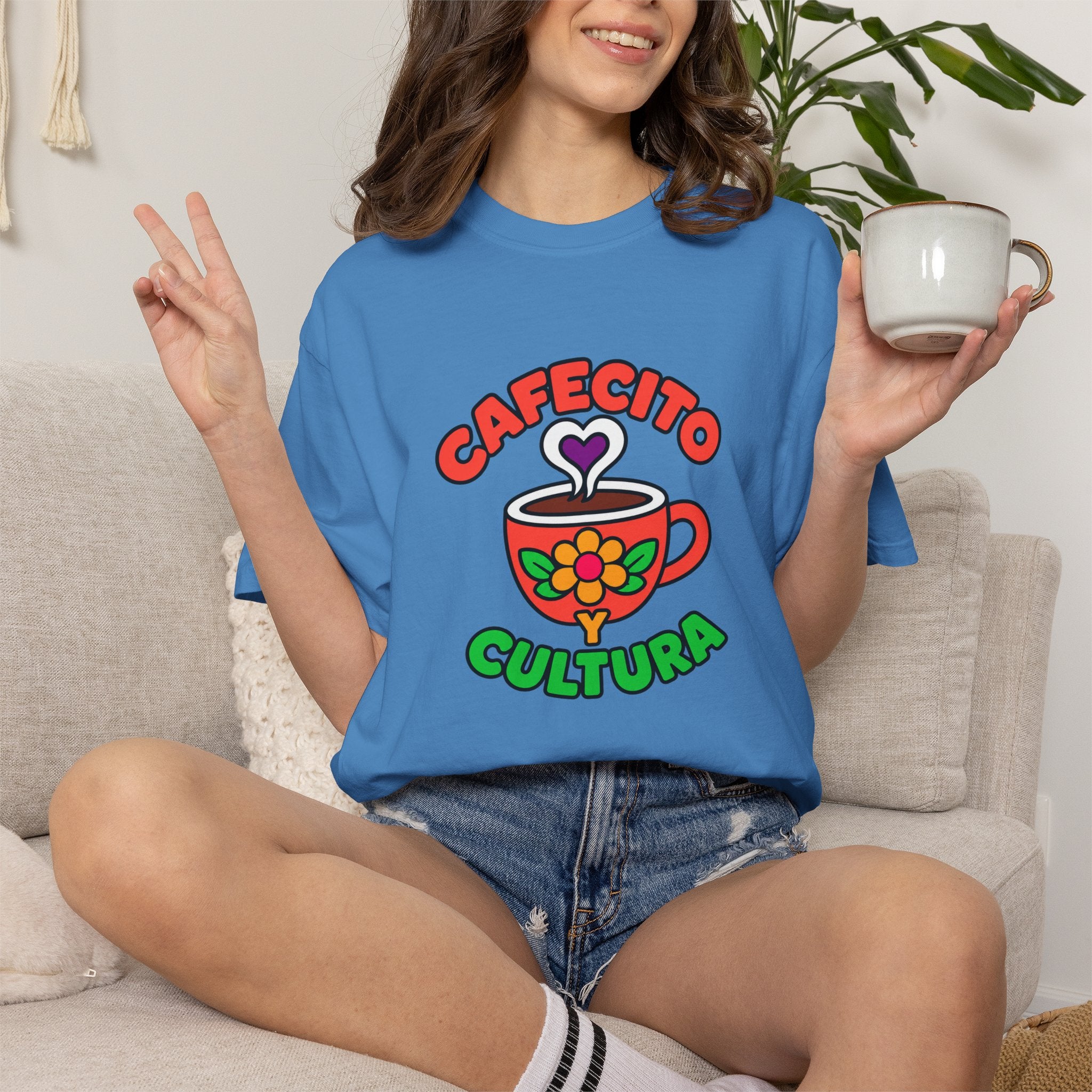 Cafecito Y Cultura Heavyweight Tee ☕🌼