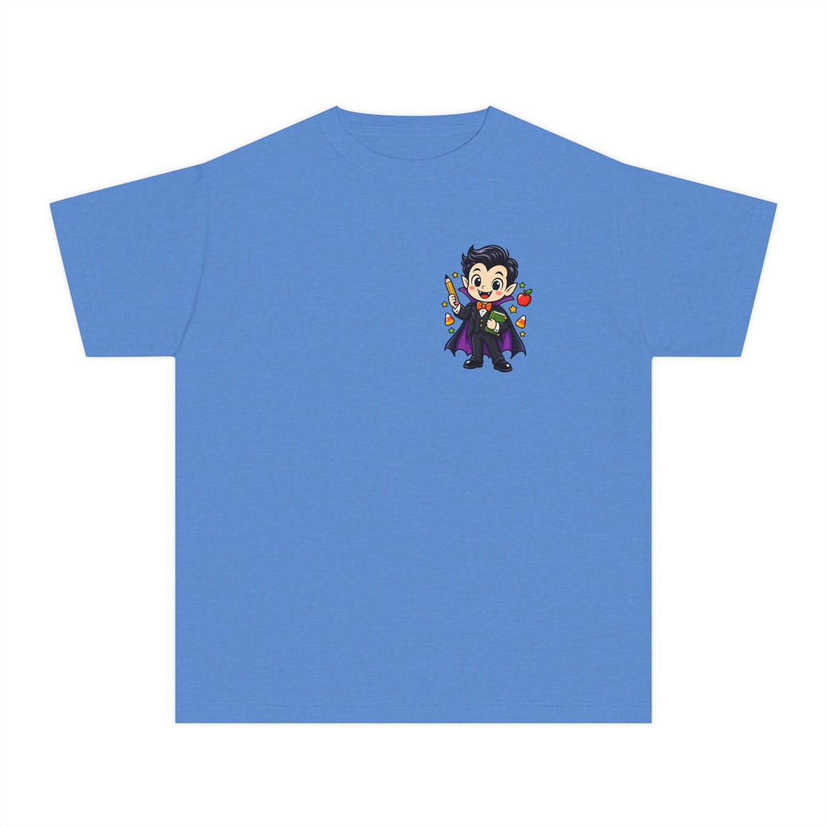 Vampire Trick-or-Treat Kids Tee — Cute Cartoon Vampire Halloween Shirt