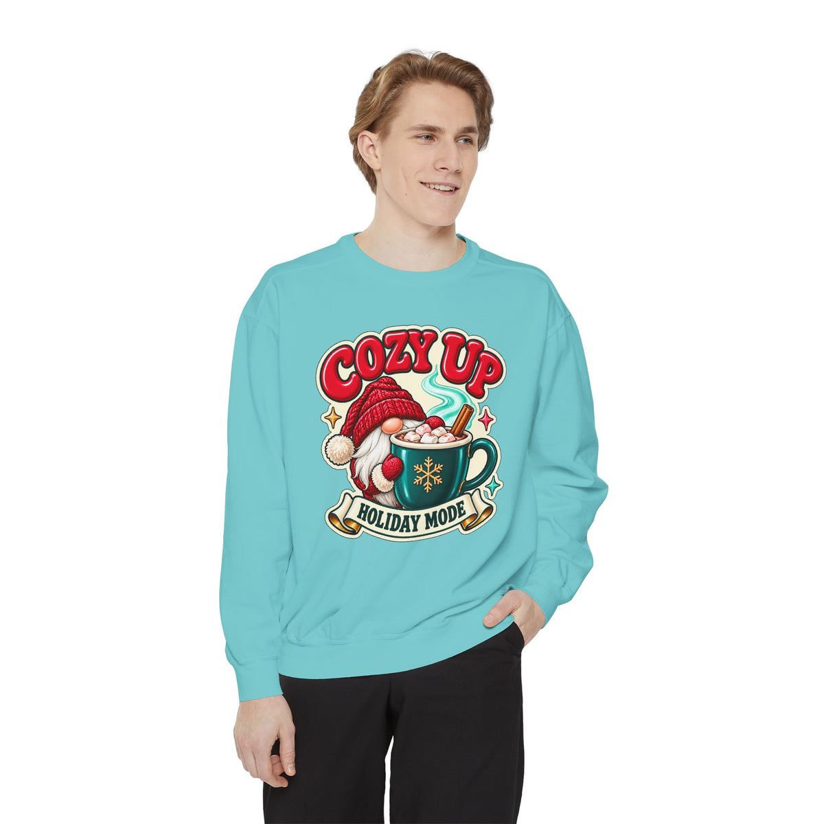 Cozy Up Christmas Mode Gnome Cocoa Sweatshirt