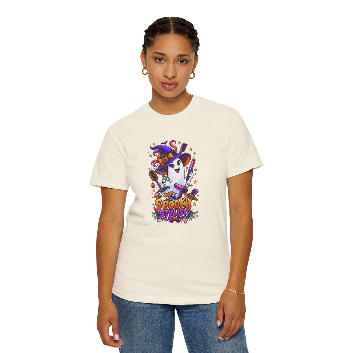 Spooky Stylist Halloween Tee – Adult Unisex Beauty Salon Party Shirt
