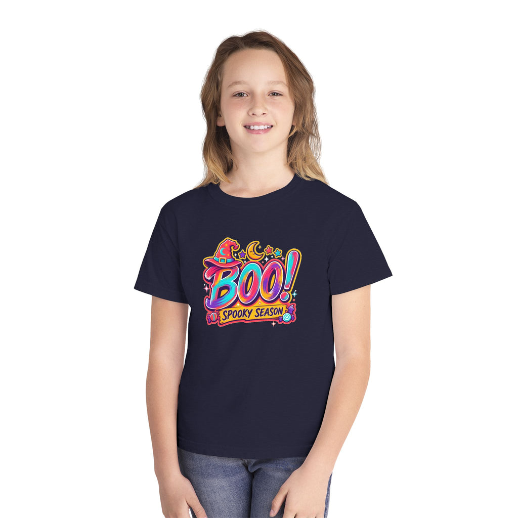 🎃 BOO! Spooky Season Youth Retro Tee ✨