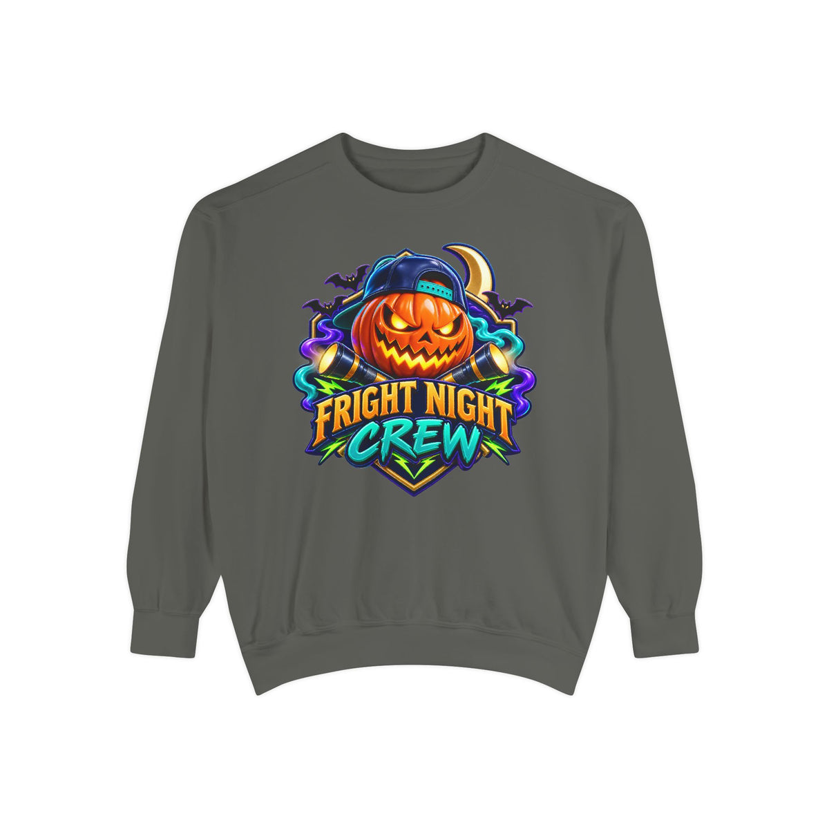 Fright Night Crew Halloween Sweatshirt 🎃 | Pumpkin Halloween Pullover