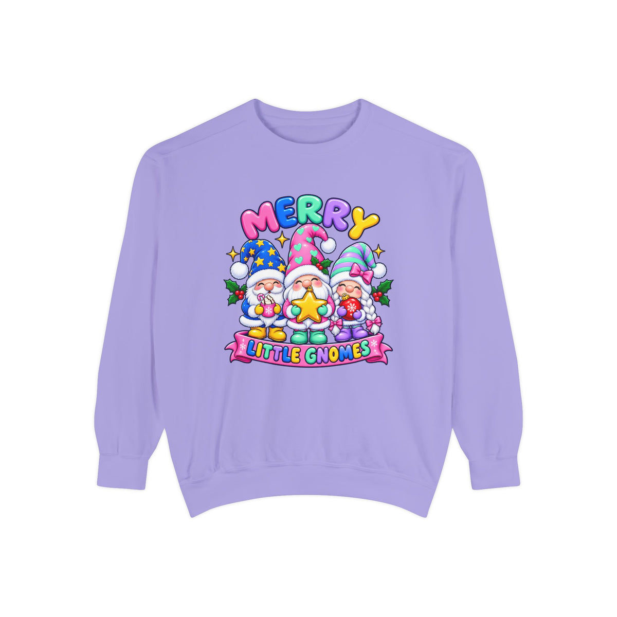 Merry Little Gnomes Sweatshirt Cute Christmas Holiday Crewneck