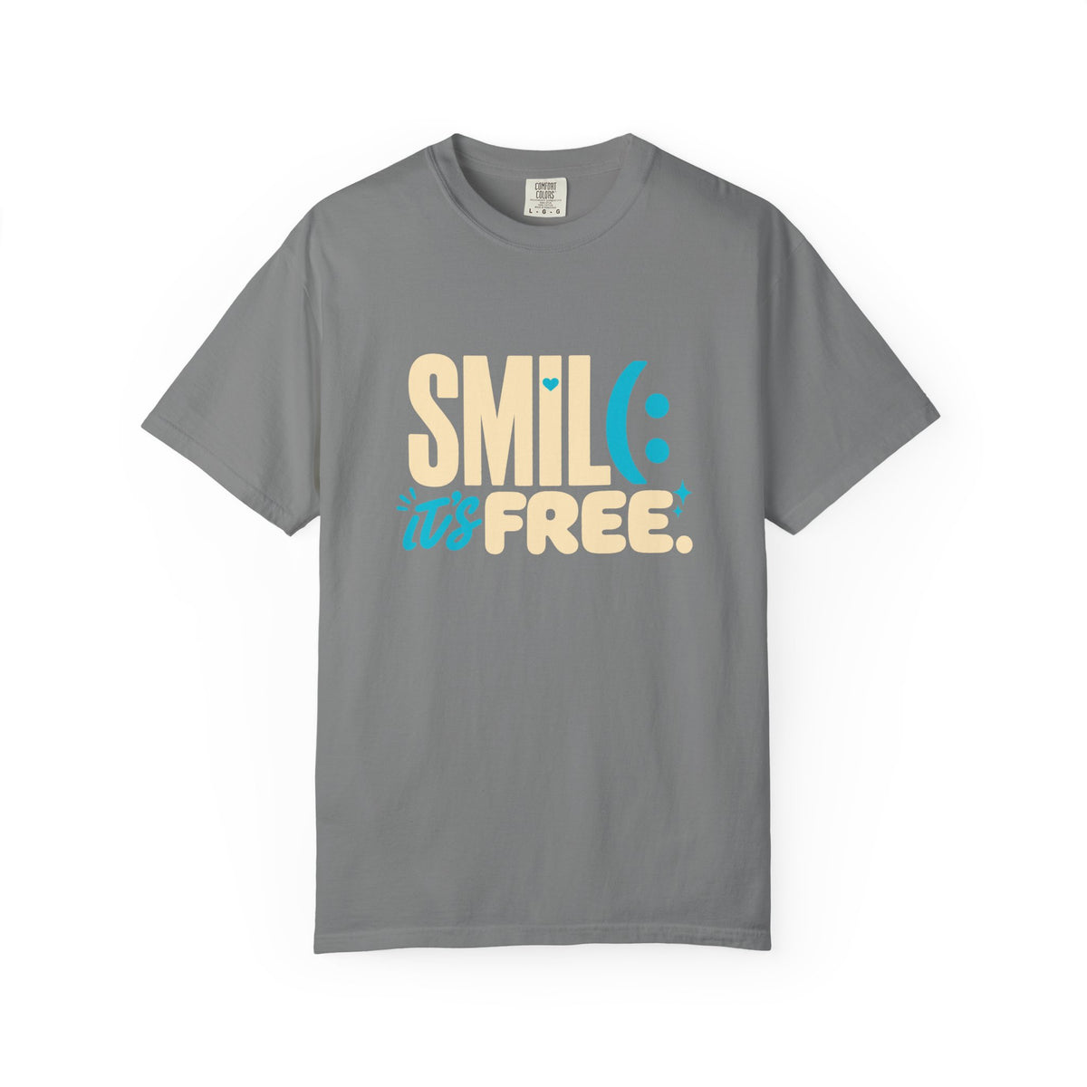 SMILE IT’S FREE! Garment-Dyed Graphic Tee