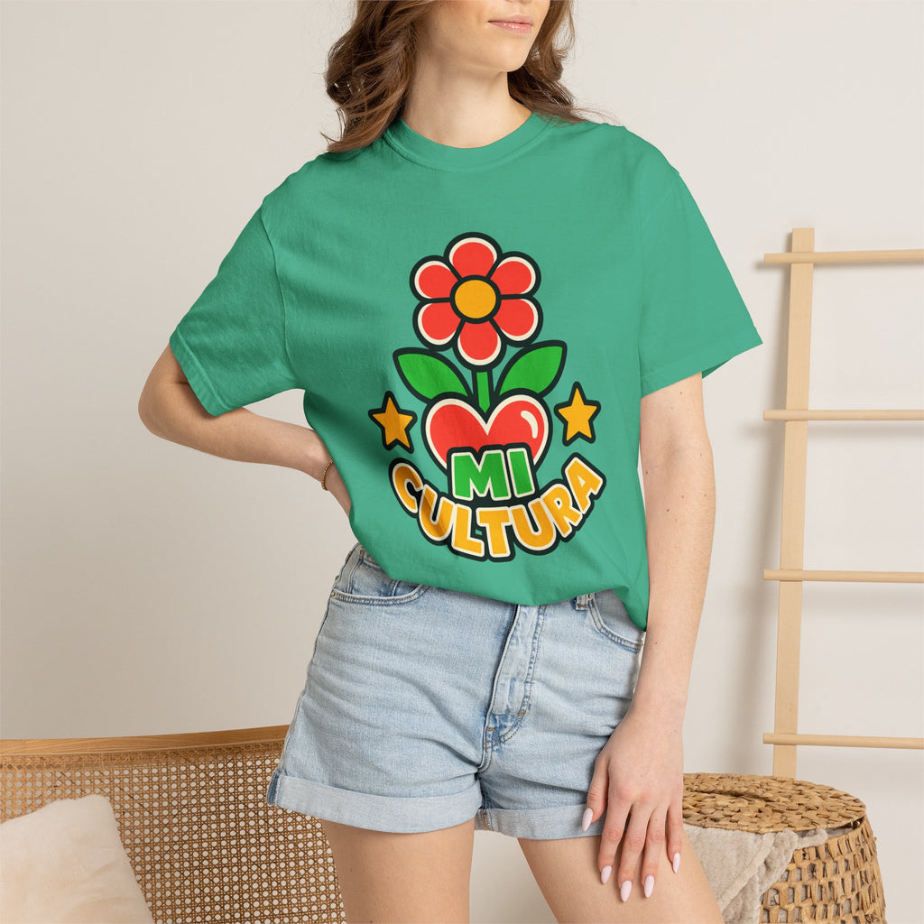 Mi Cultura Latino Heritage Heavyweight Tee 🌺❤️
