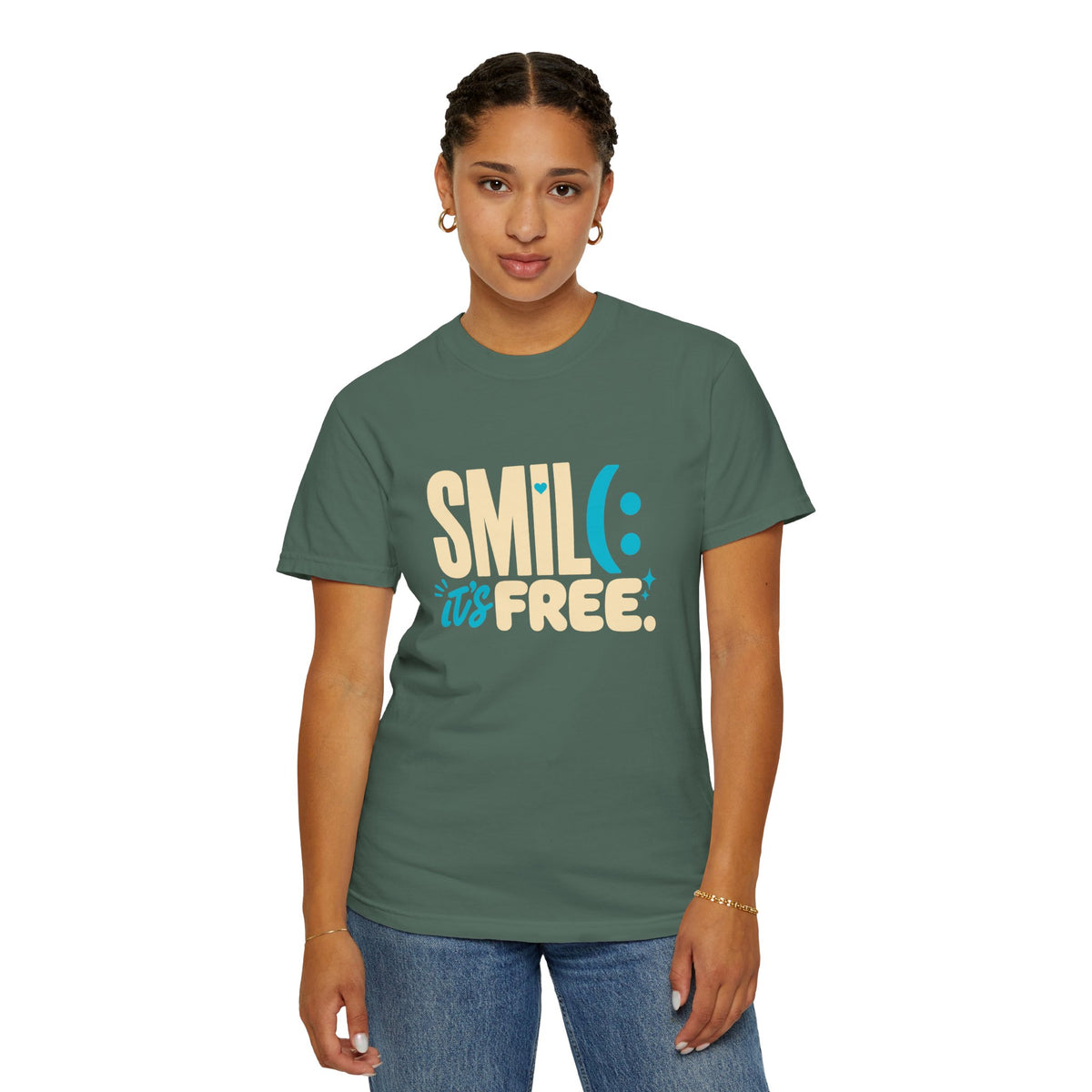 SMIL(: It’s Free Garment-Dyed Graphic Tee