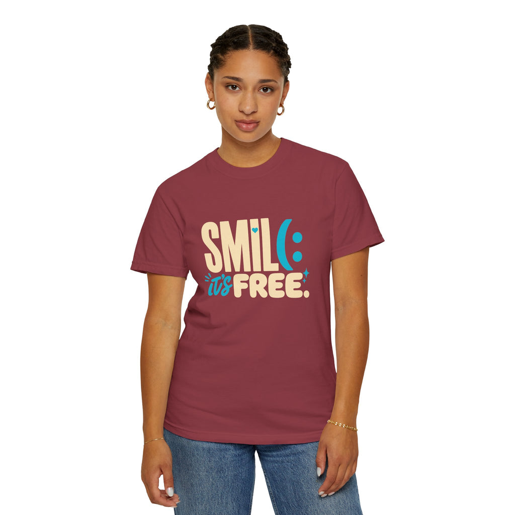 SMIL(: It’s Free Garment-Dyed Graphic Tee