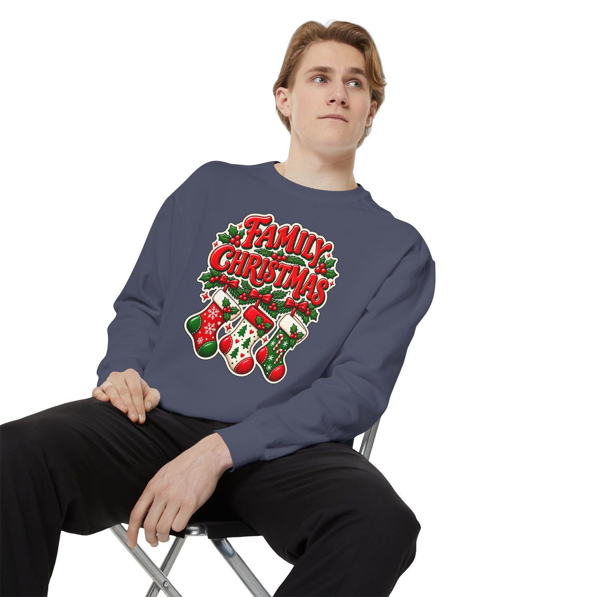Family Christmas Stocking Holiday Sweatshirt