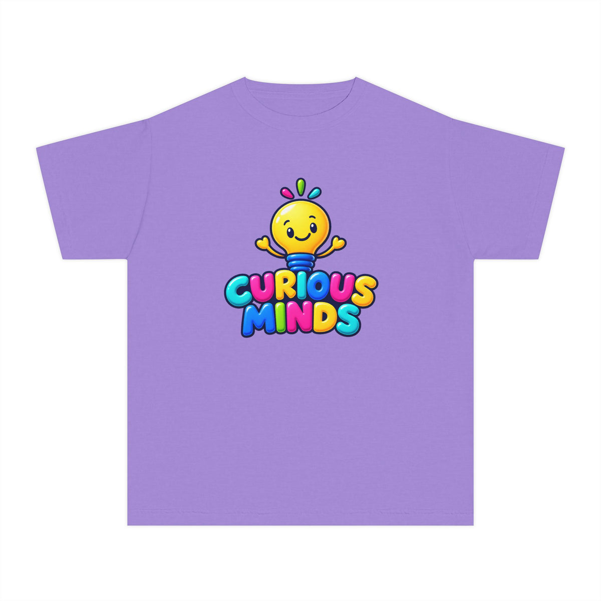 💡 Curious Minds Kids Tee Colorful Happy Character