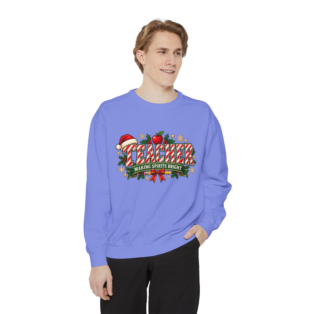 Teacher Making Spirits Bright Christmas Sweatshirt