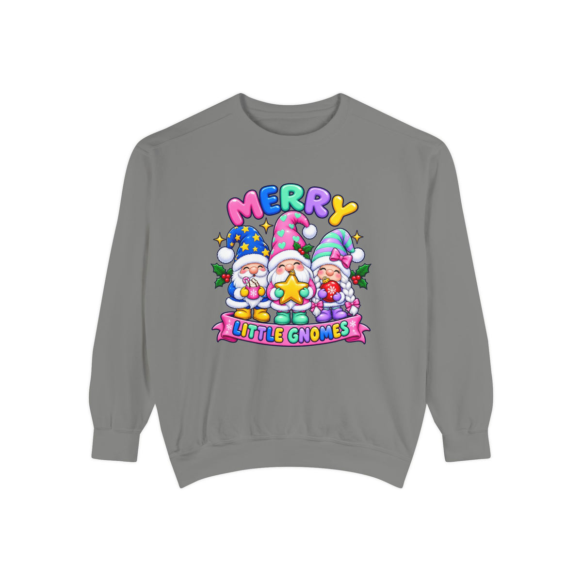 Merry Little Gnomes Sweatshirt Cute Christmas Holiday Crewneck