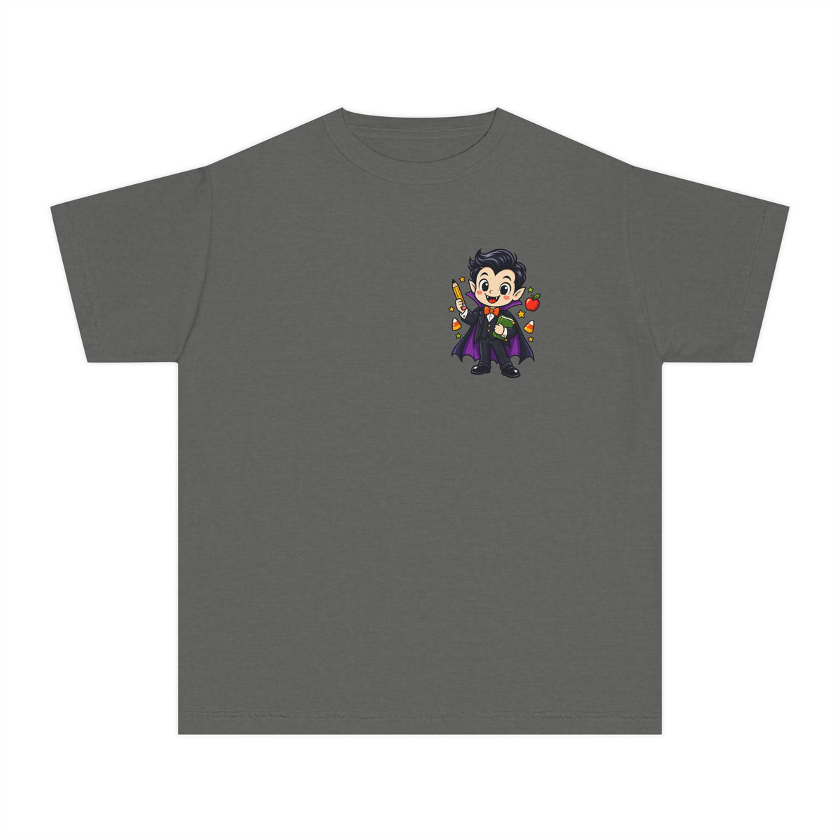 Vampire Trick-or-Treat Kids Tee — Cute Cartoon Vampire Halloween Shirt