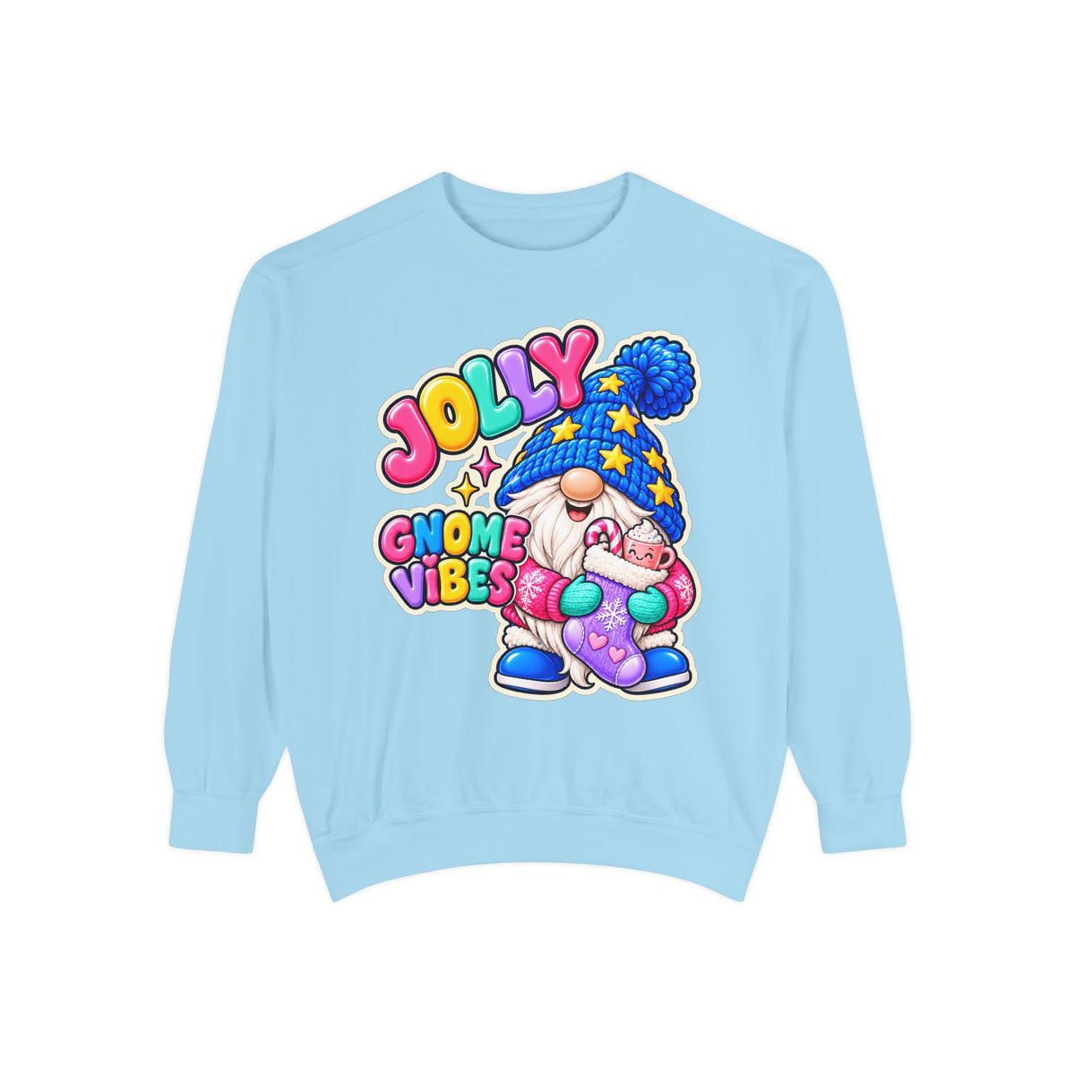 Jolly Gnome Vibes Christmas Sweatshirt
